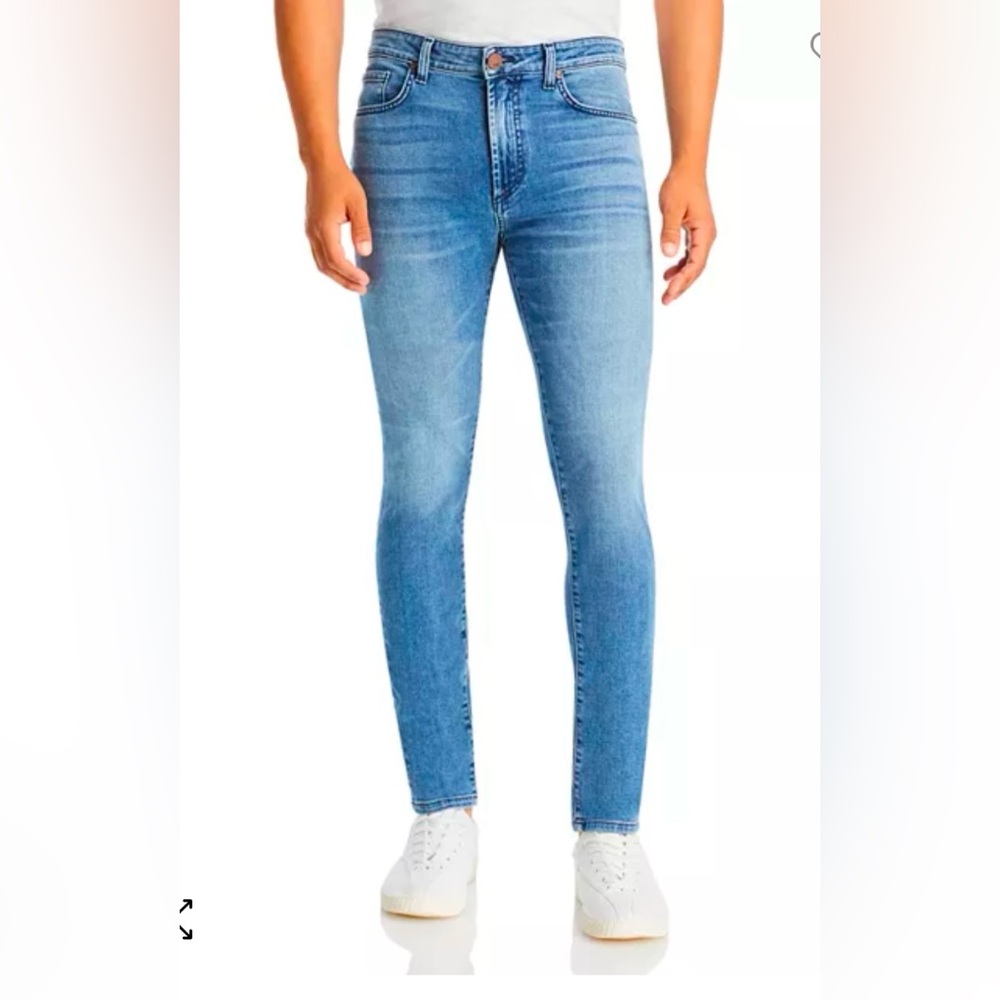 Montfrere Men’s Greyson Skinny Jean In Florence Blue Size 32